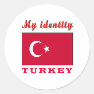 Min identitet Turkiet Runt Klistermärke