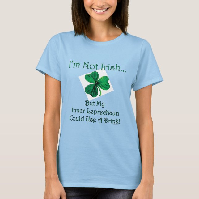 Min inre Leprechaun kunde Använda en dryck T-Shirt (Framsida)