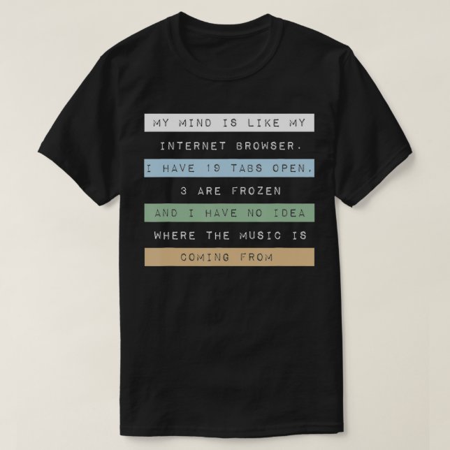 Min inställning är som min webbläsare t shirt (Design framsida)