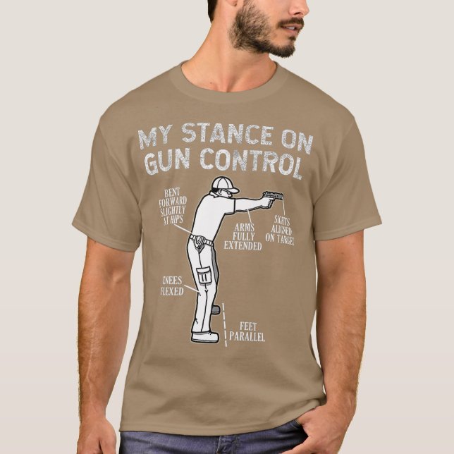 Min inställning till Gun Control 2:a ändringspremi T Shirt (Framsida)