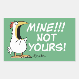 Min inte din Boynton Chicken Rektangulärt Klistermärke