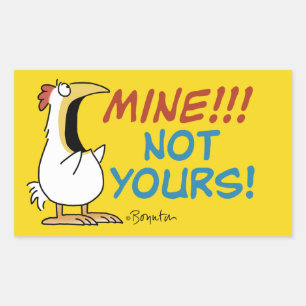 Min inte din Boynton Chicken Rektangulärt Klistermärke