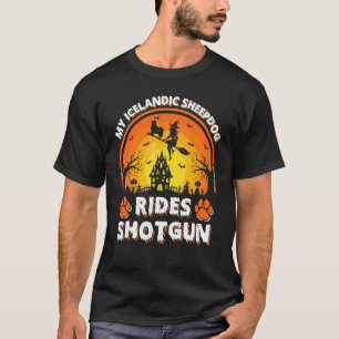 Min Isländska Fårhund Rida Häxa Hagelbössa Hallowe T Shirt