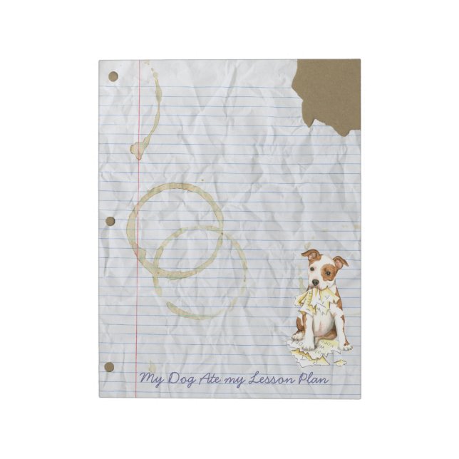 Min IT-personal Ate My Lesson Plan Anteckningsblock (Roterad)