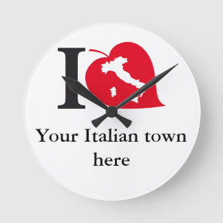 Min italienska stadsklocka rund klocka