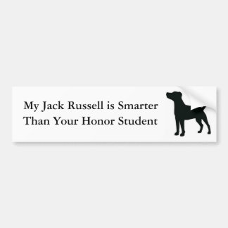 Min Jack Russell är smartare än din hedersstudent Bildekal