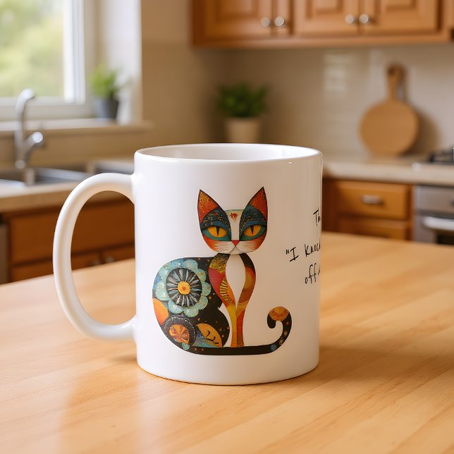 Min "Jag slog något av bordet" ansiktskatt  Kaffemugg (Skapare uppladdad)