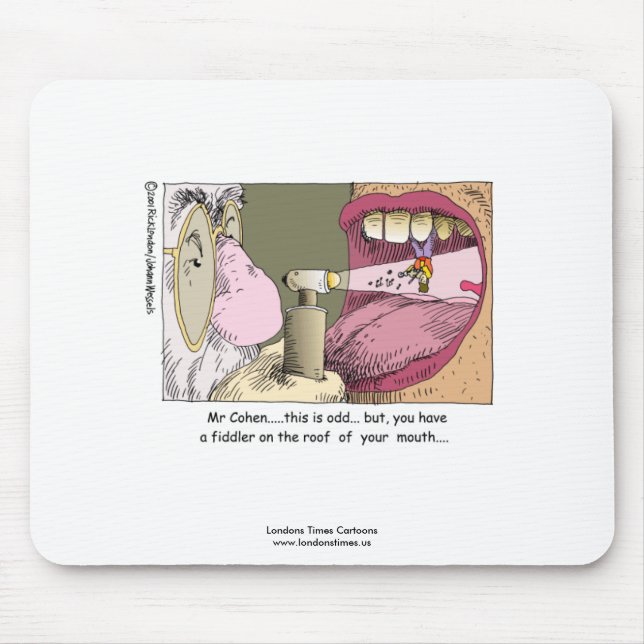 Min judiska dentist Funny Mousepad Musmatta (Framsidan)