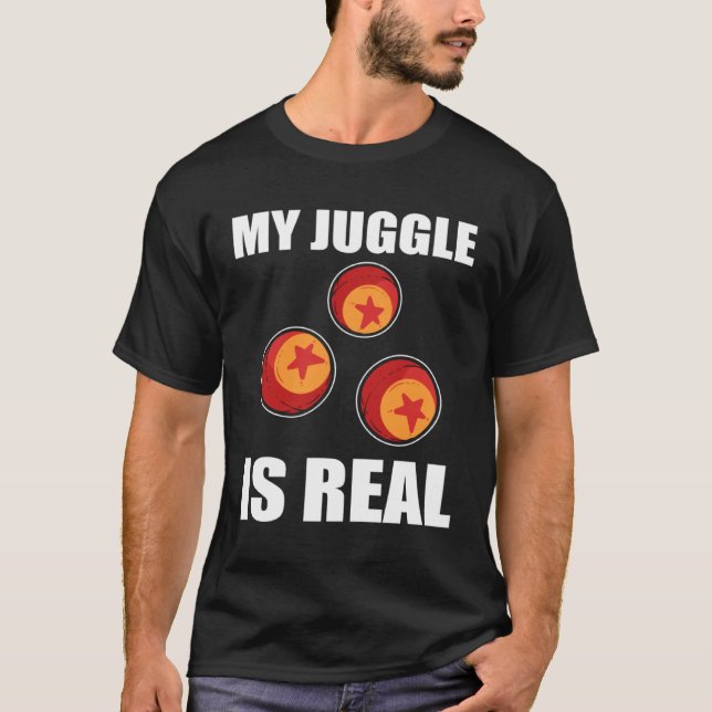 Min juggla är riktig juggler-juggling t shirt (Framsida)