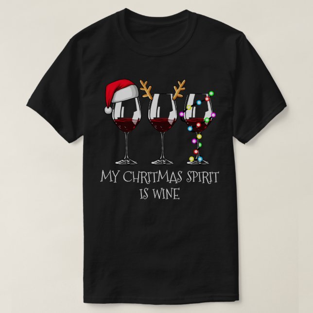 Min Jul-anda är Vin Funny Vin-jul t Shirt (Design framsida)