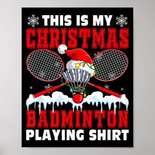 Min jul badminton spelande skjorta matchande spel poster