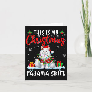 Min jul Pajama Santa Cat Animals Julafton Ljus Kort