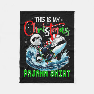 Min jul Pajama Santa Orca Sea Animal Lover Ki Fleecefilt