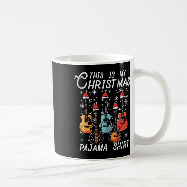 Min Jul Pajama Shirt Guitars Julafton Sten Manar B Kaffemugg (Höger)