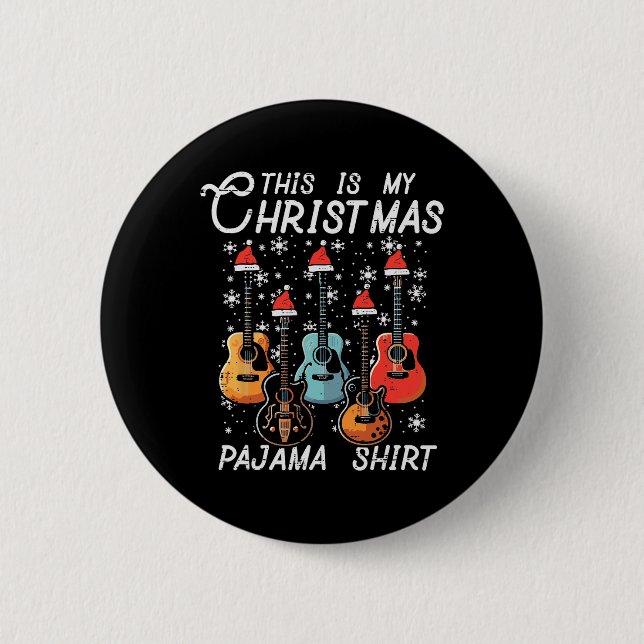 Min Jul Pajama Shirt Guitars Julafton Sten Manar B Knapp (Framsida)