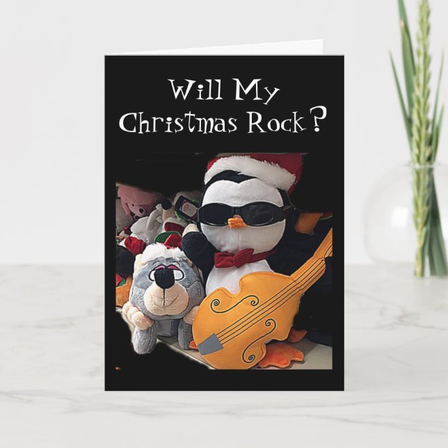 MIN JUL ROCKAR "BARA OM DU ÄR MED" HELGKORT (Framsida)