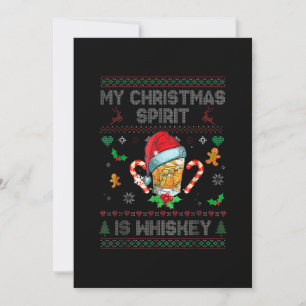 Min julanda är Whiskey Ugly Sweater Julafton P Spara Datumet