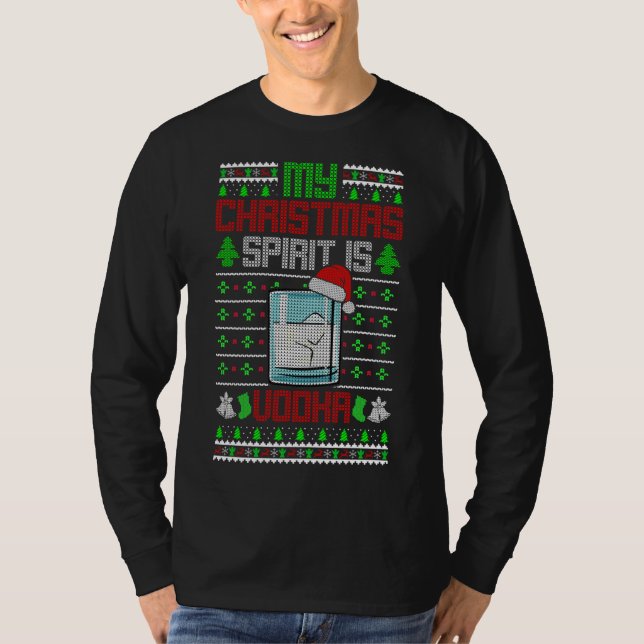 Min julande är Vodka - Lustigt drickande Ugly T Shirt (Framsida)