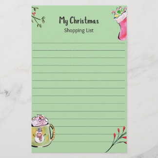 Min julhandelslista brevpapper