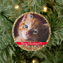 Min julpet guld glitter Ceramic Ornamic Julgransprydnad Keramik