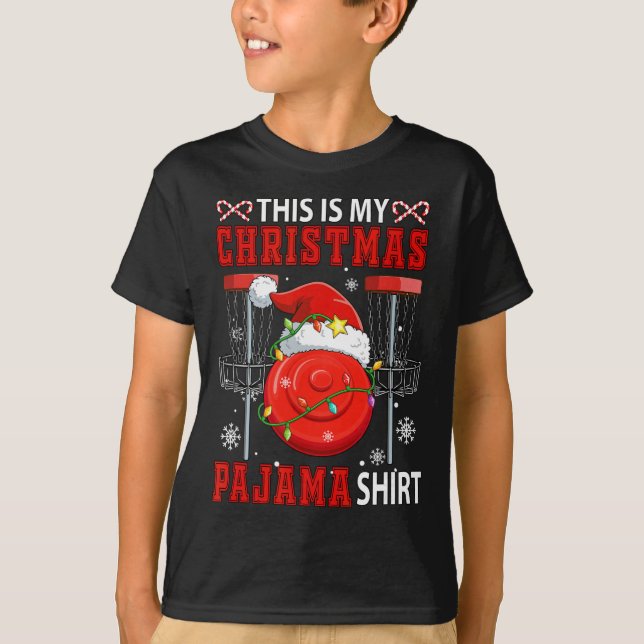 Min julpyjamas skjorta Disc Golf Utrustning Spel T Shirt (Framsida)
