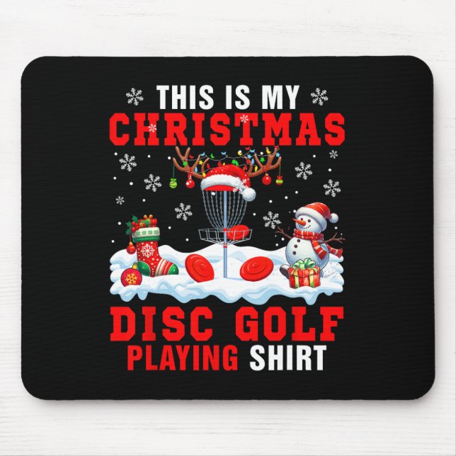 Min julskiva Golfspelande skjorta Santa- utrustnin Musmatta (Framsidan)