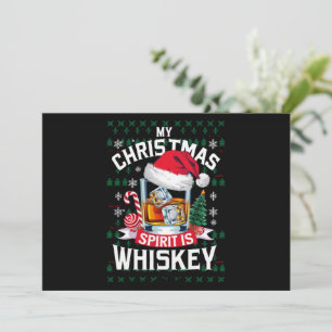 Min julstämning är Whiskey ful jultröja Xmas P Julkort