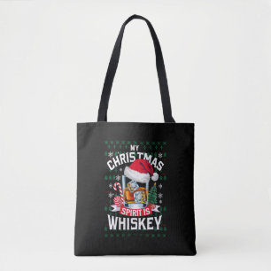 Min julstämning är Whiskey ful jultröja Xmas P Tygkasse