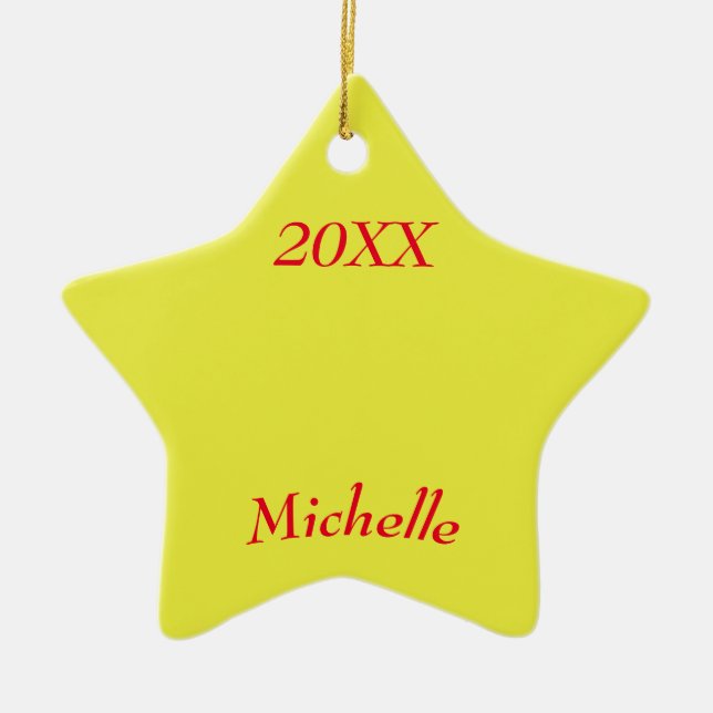 Min julstjärna Gift Keepsaké Julgransprydnad Keramik (Framsidan)