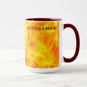 Min kaffe är alltid rolig het mugg