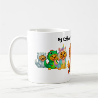 Min kaffe min Gang Mitt Regler Mugg Rolig hund