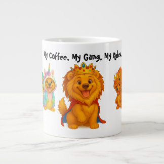 Min kaffe min Gang Mitt Regler Mugg Rolig hund Jumbo Mugg