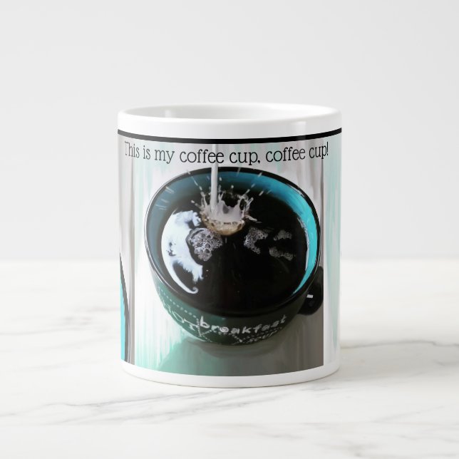 Min kaffekaffe med kopp kopp lustig mugg jumbo mugg (Framsidan)