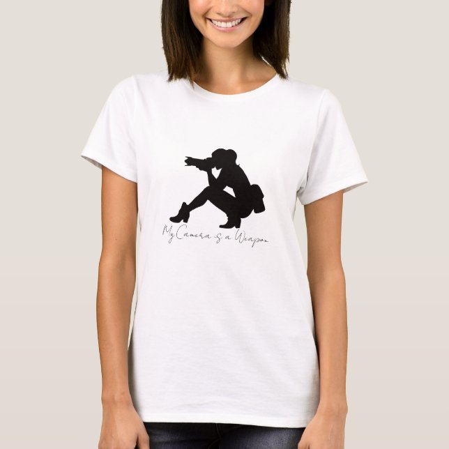 Min kamera är ett vapen T-Shirt (Framsida)