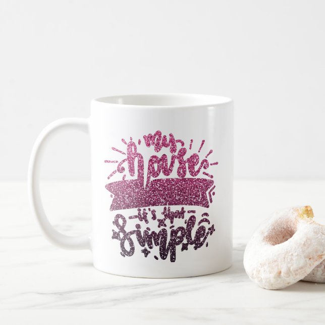 MIN KAMMARE MIN REGLER ÄR DEN ENKLA ANPASSNINGSBAR KAFFEMUGG (Med munk)