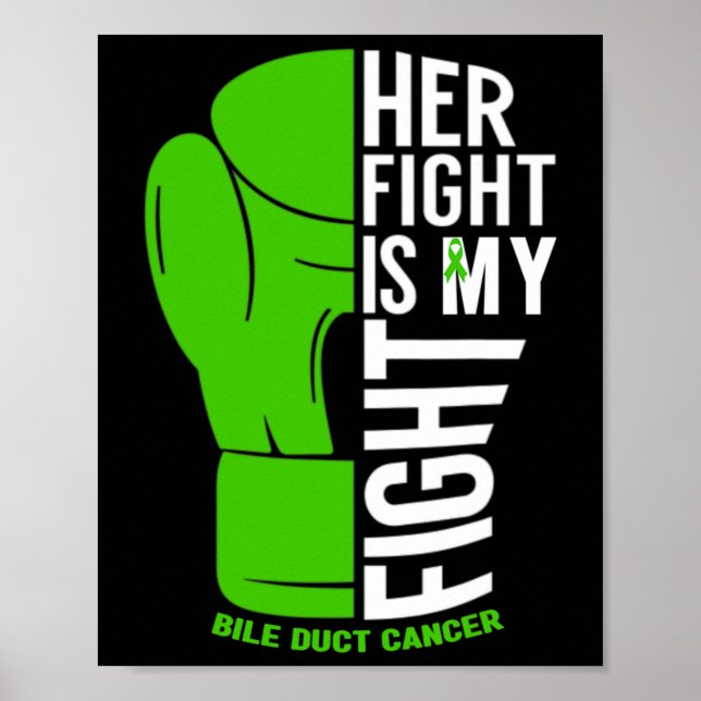 Min kamp är min kamp Gallgångscancer Medvetenhet 1 Poster (Framsidan)