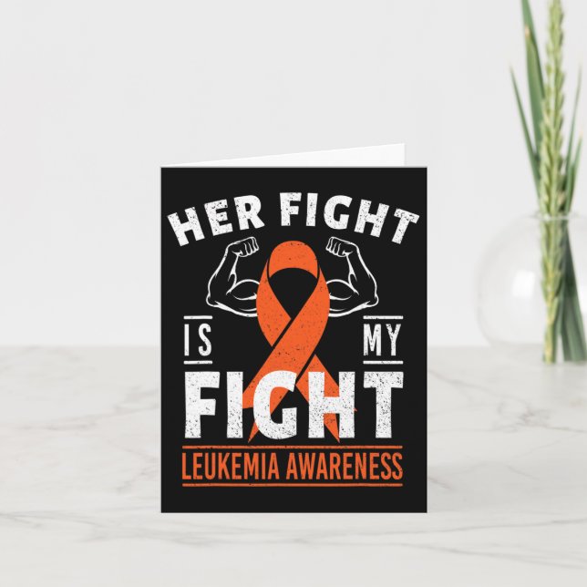 Min kamp är min kamp Leukemi Cancer Medvetenhet Må Kort (Framsida)