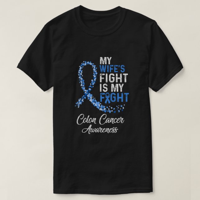 Min kamp är min medvetenhet om Colon Cancer T Shirt (Design framsida)