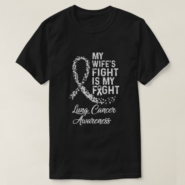 Min kamp är min medvetenhet om kampen mot lungcanc t shirt (Design framsida)