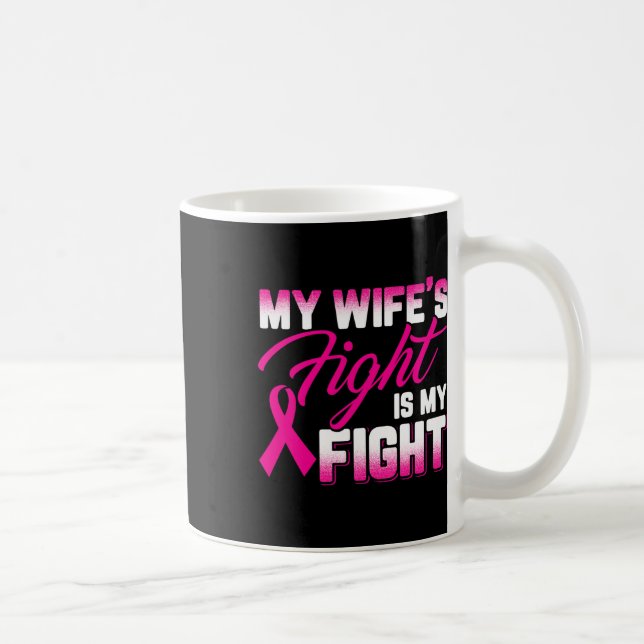 Min kamp mot bröstcancer är min kamp kaffemugg (Höger)