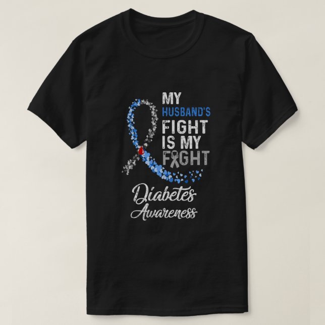 Min kamp mot Make är min kamp mot diabetes Cancer  T Shirt (Design framsida)
