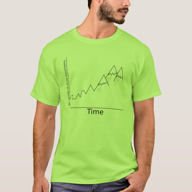 Min kapacitet att dra berg med tiden tee shirt (Framsida)