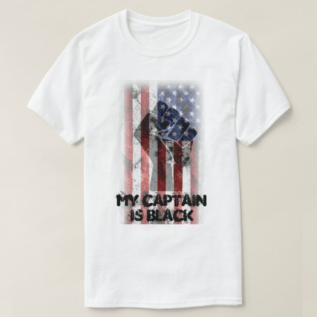Min kapten är Black T-Shirt (Design framsida)