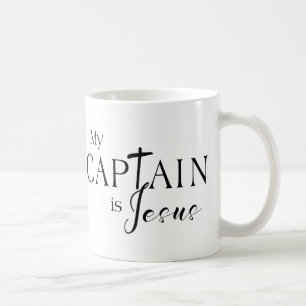 Min kapten är Jesus Kaffemugg