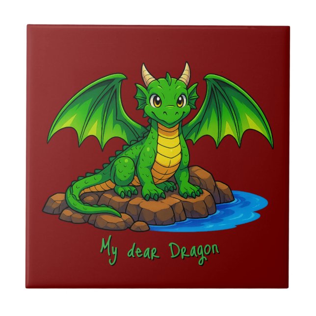 Min kära Dragon Kakelplatta (Framsidan)