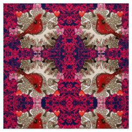 Min kardinal Valentine Fabric Tyg