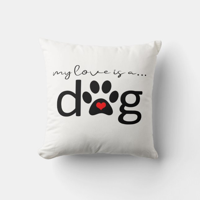 Min kärlek är en hund kudde (Framsida)