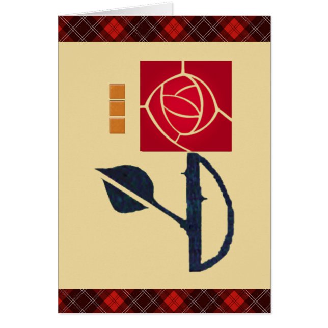 Min kärlek är lik ett rött, rött, steg hälsningskort (Framsidan)