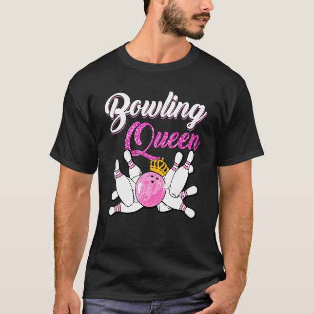 Min Kärlek B0wling Queen T Shirt (Framsida)