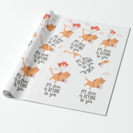 Min kärlek flyger till dig presentpapper